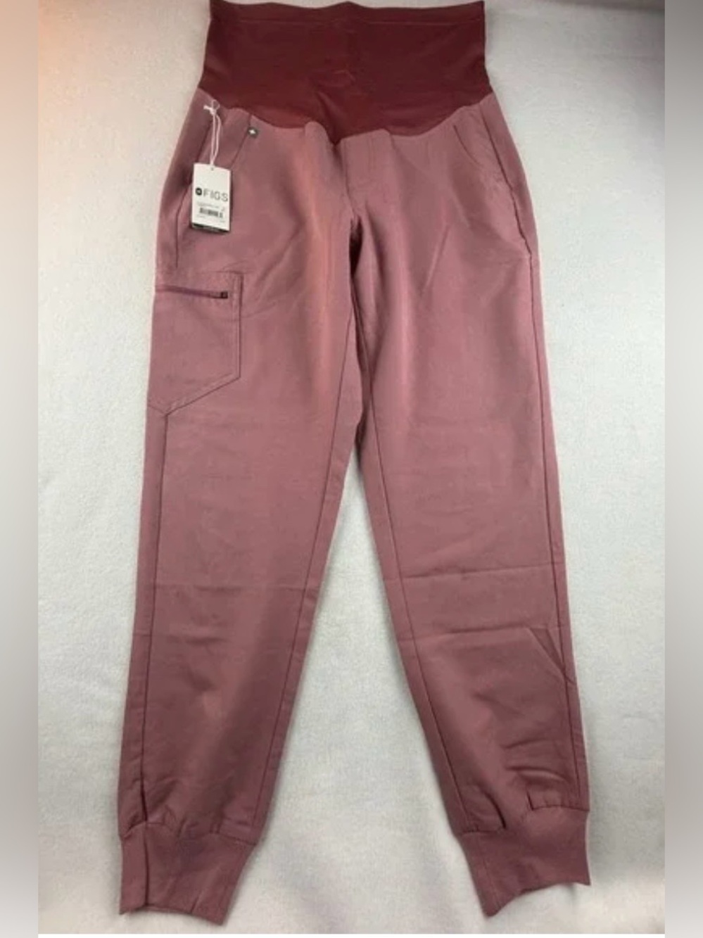 NWT Figs Two-Tone Mauve & Dusty Rose Maternity Pants